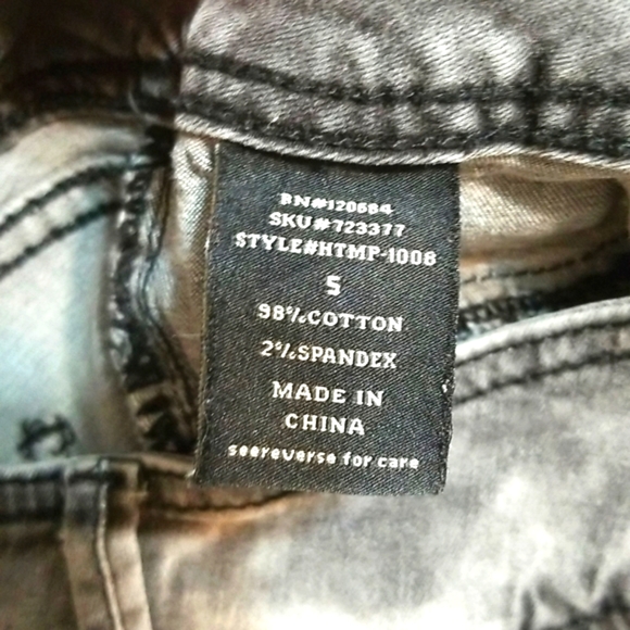 💟 LOVESICK Stonewash, Black Marble Color skinny jeans sz 5 - Picture 9 of 10